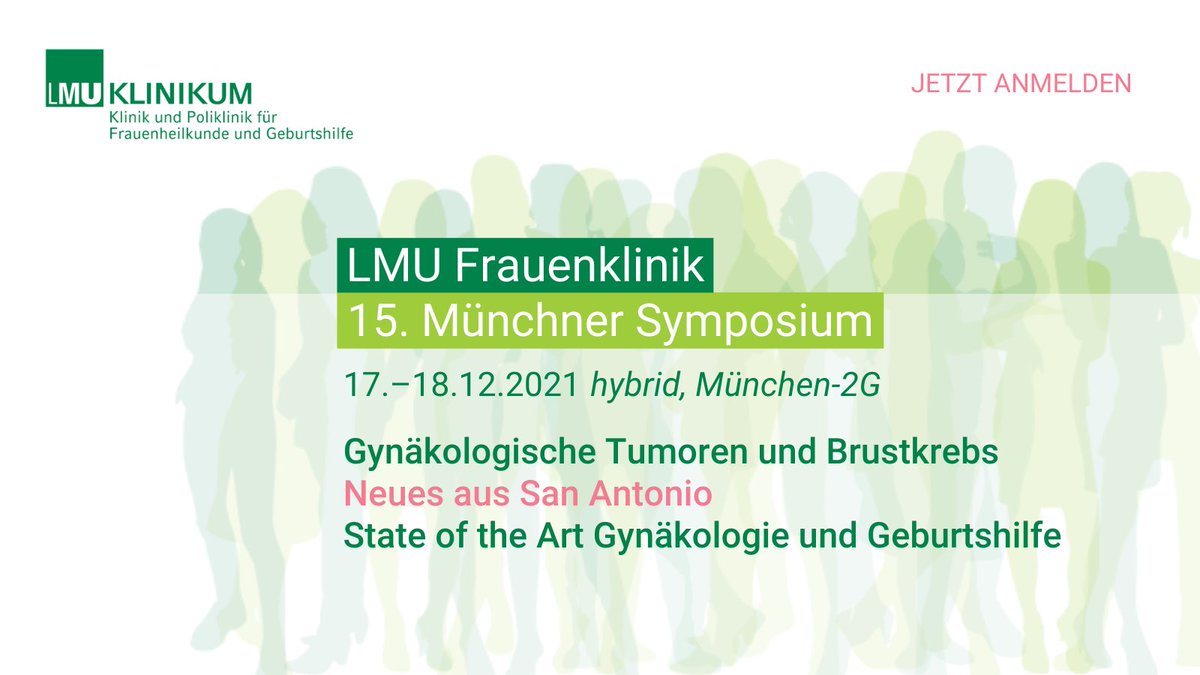 Münchner Symposium (@muenchnersymp) on Twitter photo #MünchnerSymposium 🗓️ 17.–18. Dezember 2021 📍 Hilton Munich Park. Sind Sie dabei? muenchner-symposium.de
Diskutieren Sie mit uns das Allerneueste aus der
✅#GynäkoOnkologie
✅#Senologie
✅#Reproduktionsmedizin
✅#Perinatalmedizin
✅#Geburtshilfe
@LMU_Uniklinikum <a href="/CccLmu/">CCC München LMU</a> #MünchnerSymposium 🗓️ 17.–18. Dezember 2021 📍 Hilton Munich Park. Sind Sie dabei? muenchner-symposium.de
Diskutieren Sie mit uns das Allerneueste aus der
✅#GynäkoOnkologie
✅#Senologie
✅#Reproduktionsmedizin
✅#Perinatalmedizin
✅#Geburtshilfe
@LMU_Uniklinikum <a href="/CccLmu/">CCC München LMU</a>