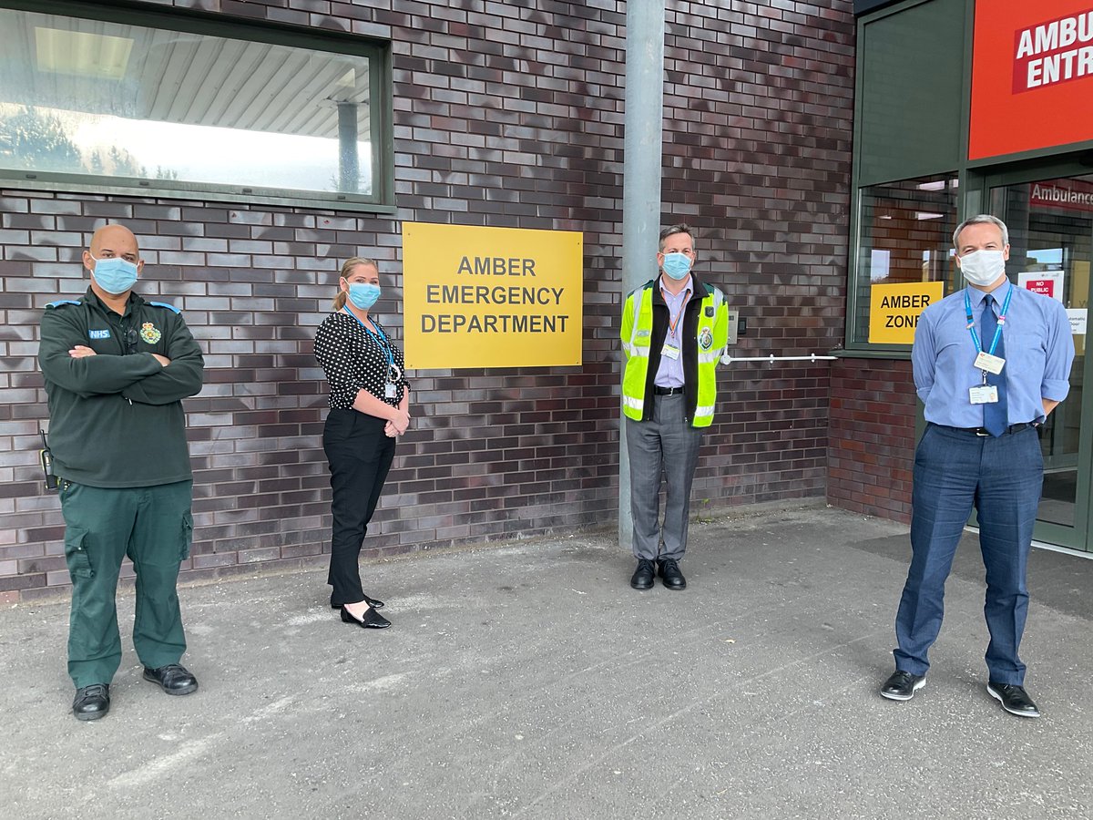 I was re-living old memories at Northwick Park this morning: I used to work with James (right) when I was there. Here's me with James, Norrita (general manager) and Clinton from #TeamLAS who is part of their A&amp;E delivery board.
