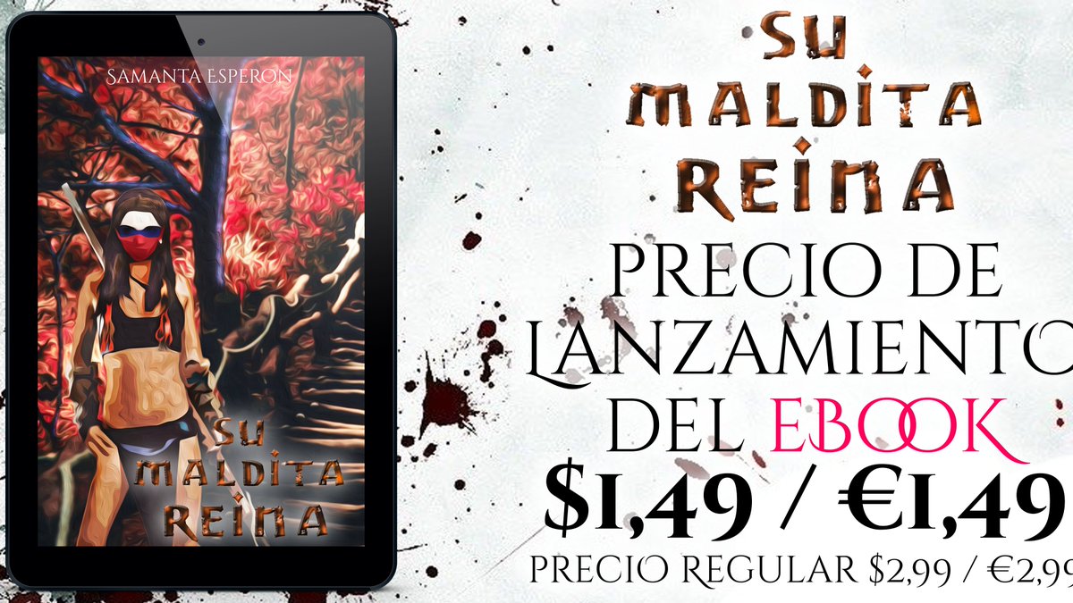 SamantaEsperon's tweet image. #ProyectoDesarrollo tiene nombre y se llama &quot;Su maldita reina&quot; 🤩
Tiene portada 😍y luce así 👇👇
También tiene fecha de lanzamiento y es el 22/11 🥳
¡Aprovechen!⭐️
En preventa, estará a mitad de su precio 🤑
amazon.es/dp/B09L8GNFTJ
#fantasíaépica #fantasíaoscura