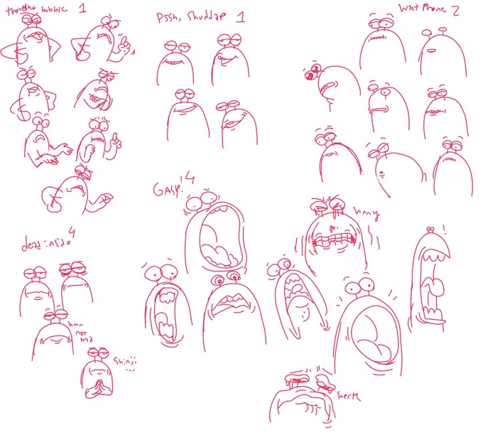 I love when I'm looking thru files and find just weird walls of faces I made when I was trying to figure out a comic lol 