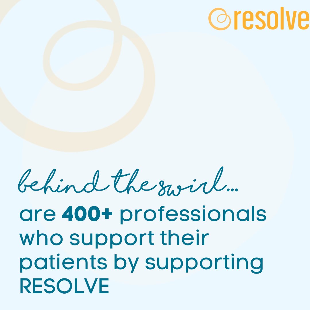 resolveorg's tweet photo. Behind the swirl, there are over 400+ professionals who support their patients by supporting RESOLVE.
Because of them, they help us make a difference and enable critical funding for our programs to exist. 

Find out how you can get involved here ⬇️
https://t.co/R0e9Sd0jVn https://t.co/0XG0GVBwFi