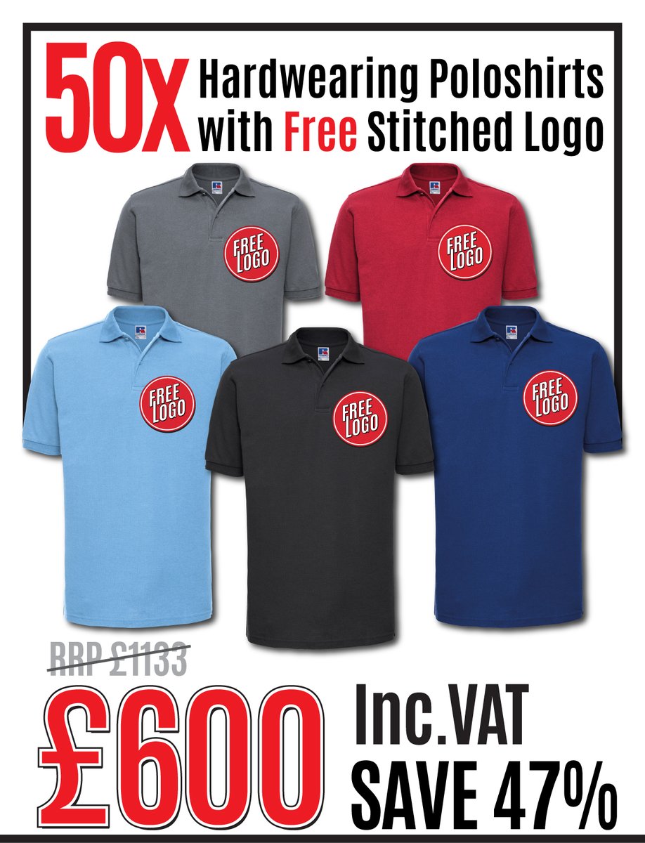 47% Off 50 Embroidered Poloshirts! Save over £530! - mailchi.mp/workwearcrew/s…
