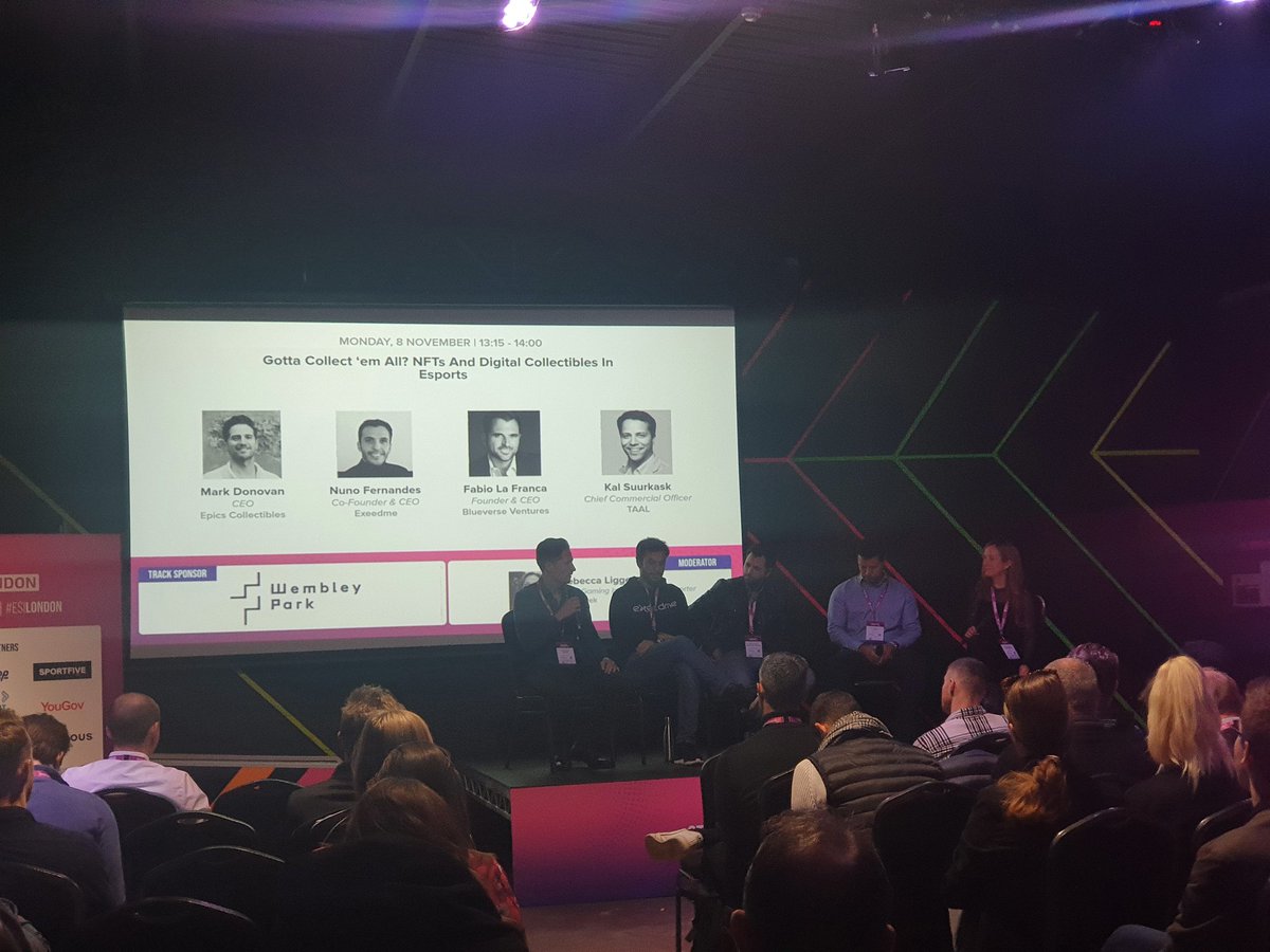Esports Insider (@esportsinsider) on Twitter photo NFTs are a big buzzword these days, but what part do they play in esports ecosystem?
<a href="/RealCoinGeek/">CoinGeek</a>'s <a href="/RebeccaLiggero/">Rebecca Liggero Fontana</a> speaks with <a href="/EpicsGG/">.</a>'s <a href="/markdono/">markdono.eth.eth</a>, <a href="/Exeedme/">Exeedme</a>'s <a href="/Nunofernands/">Nuno Fernandes</a>, <a href="/Blueverse7/">Blueverse Ventures</a>'s <a href="/lafrancafabio/">Fabio La Franca</a> and <a href="/TaalBlockchain/">TaalBlockchain</a>'s <a href="/KalSuurkask/">Kal Suurkask</a>.
#ESILondon NFTs are a big buzzword these days, but what part do they play in esports ecosystem?
<a href="/RealCoinGeek/">CoinGeek</a>'s <a href="/RebeccaLiggero/">Rebecca Liggero Fontana</a> speaks with <a href="/EpicsGG/">.</a>'s <a href="/markdono/">markdono.eth.eth</a>, <a href="/Exeedme/">Exeedme</a>'s <a href="/Nunofernands/">Nuno Fernandes</a>, <a href="/Blueverse7/">Blueverse Ventures</a>'s <a href="/lafrancafabio/">Fabio La Franca</a> and <a href="/TaalBlockchain/">TaalBlockchain</a>'s <a href="/KalSuurkask/">Kal Suurkask</a>.
#ESILondon