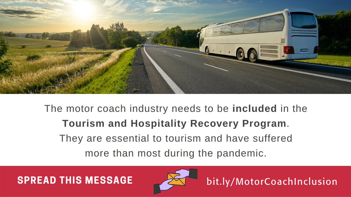 Thank you to the 250 people who have sent their letter asking for motor coach inclusion in the Tourism and Hopitality Recovery Program! If you haven't yet, or your colleagues haven't, do so now at bit.ly/MotorCoachIncl…