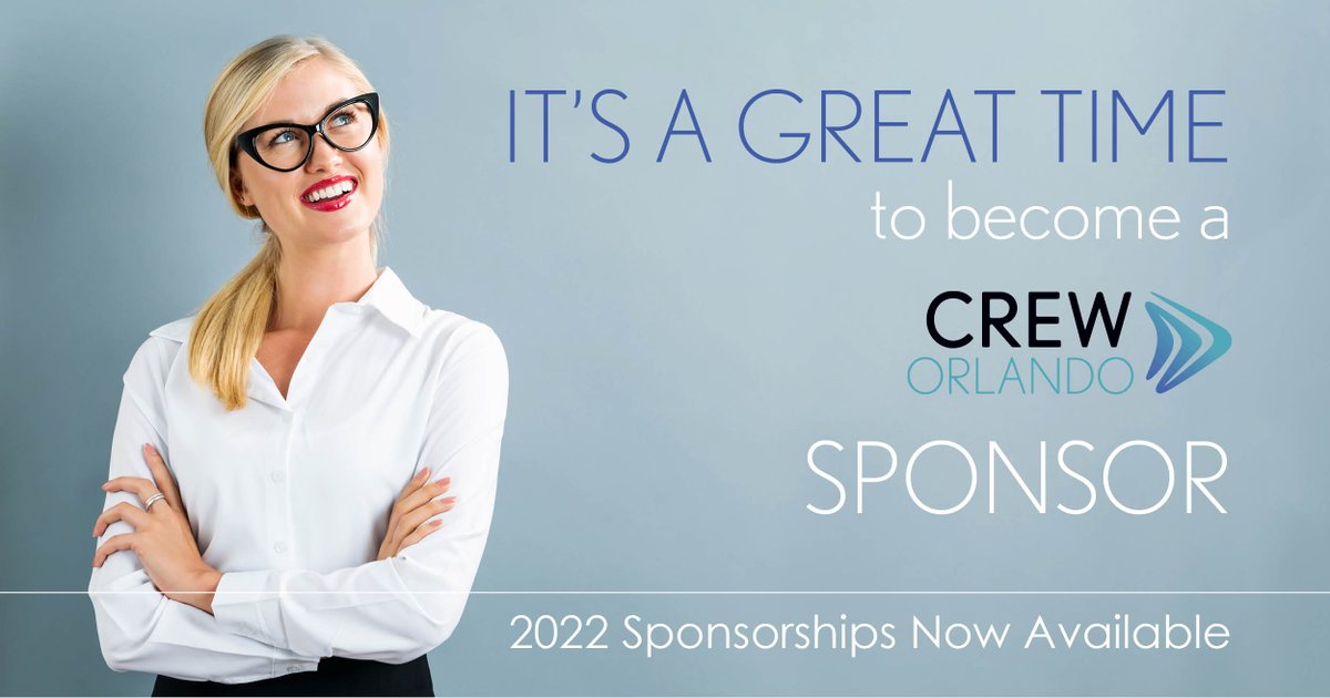 creworlando's tweet photo. Now is the perfect time to sign on to become a #CREWOrlando sponsor. To learn more about our benefits and opportunities, visit https://t.co/OTVt554q9x https://t.co/cMqyMSRIE0
