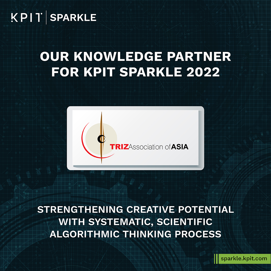 KPITSparkle's tweet photo. We are proud to announce the association with our #knowledgepartner, #TRIZAssociationofAsia. The collaboration will give teams a chance to attend informative and technical #webinars that will improve the quality of their project as they move forward in the #competition.
@TRIZASIA https://t.co/IHWbM2GeVi