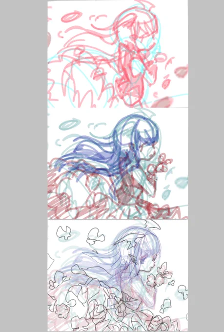 進捗を貼るぜ!今日もお絵描き楽しかったぜ!💃ただの報告だぜ!!💪ちなみに、グレーでザックリとした明暗をつけてイメージを確認することを忘れてたぜ!ちょっと仕切りなおすぜ!ぜ!!🥺💦 