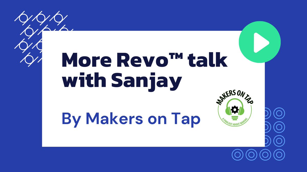 E3DOnline's tweet photo. Looking for a mega nerd out? Sanjay joined @MakersOnTap to discuss all things #Revo, oh and he also talks lots about #Patents... Watch the video here https://t.co/aaCThbb7HC &amp; don't forget to subscribe to their channel! #E3D https://t.co/igf70a0hDp
