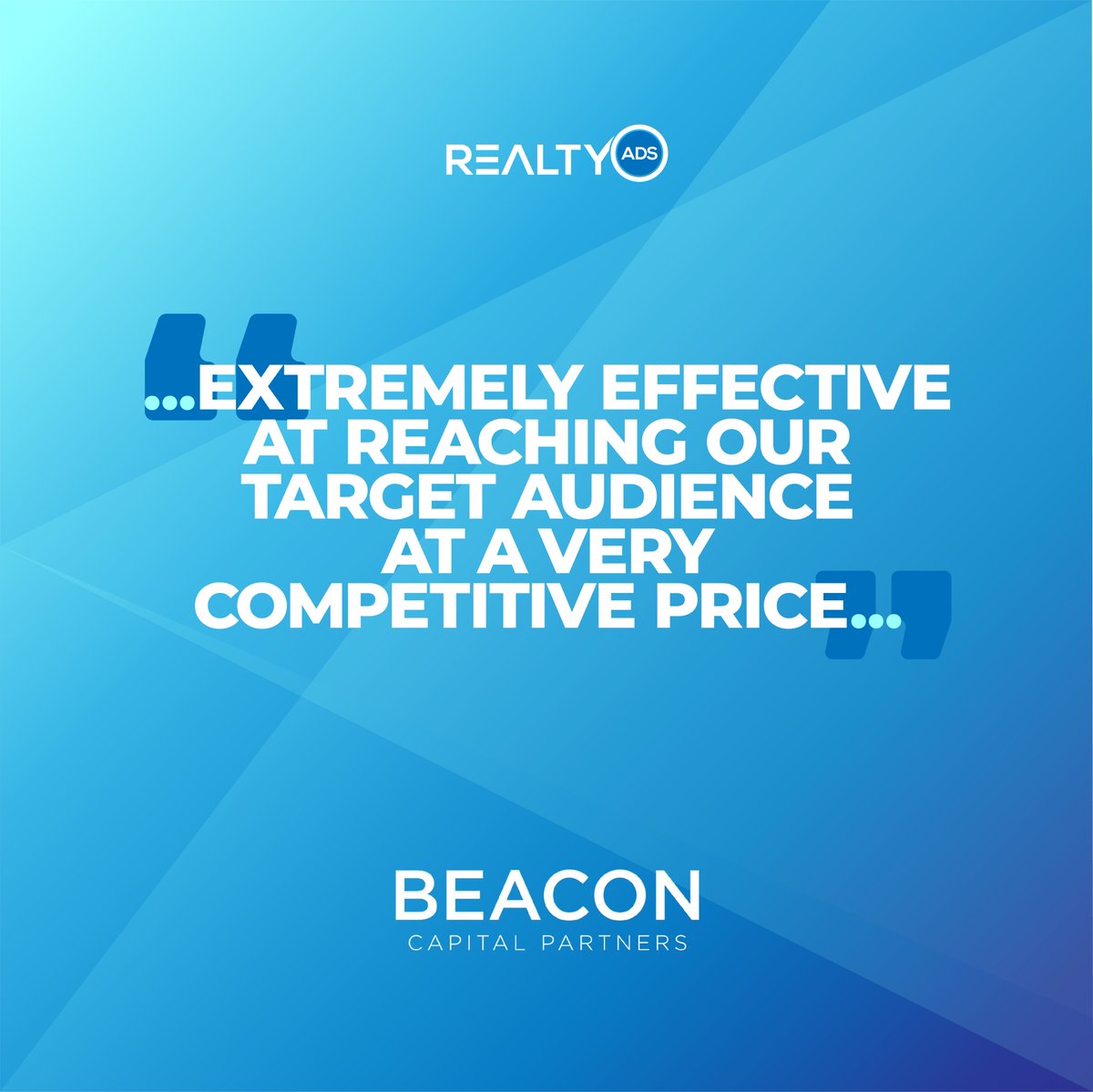 realty_ads's tweet photo. “Effective” “Sustained, Relevant Exposure” “Targeted” “Real-time results” these testimonials reinforce #RealtyAds core value of being the most efficient use of a marketing dollar in #CRE. Contact us today to learn more.
#CREtech #PROPtech #SaaS #CREMarketing #OfficeLeasing https://t.co/pExhhliPif