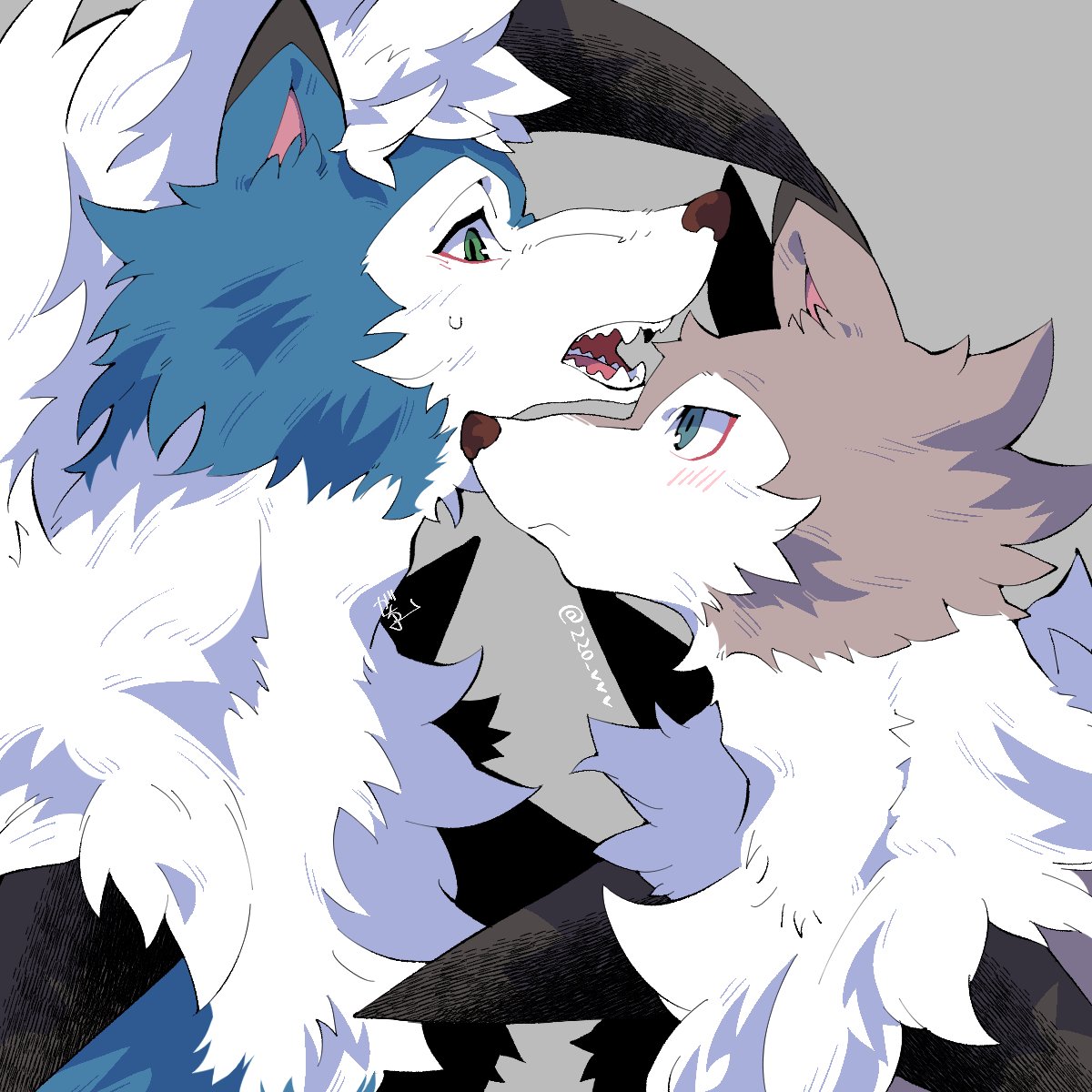 「🐺🐺 」|がちょのイラスト