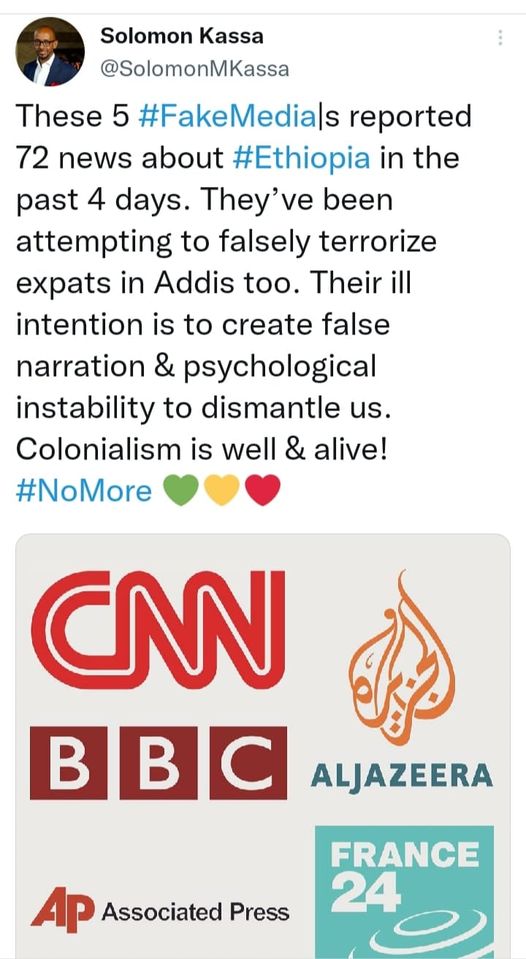 MihretMekonnen1's tweet photo. @HermelaTV @TwitterSpaces @NebiyuAsfaw @stesfa @SomPundit @HornOfAfricaHub #CNN #BBC #Neyork times are missionaries or propoganda machines of #Westerns and #US. https://t.co/xNcUzngffG