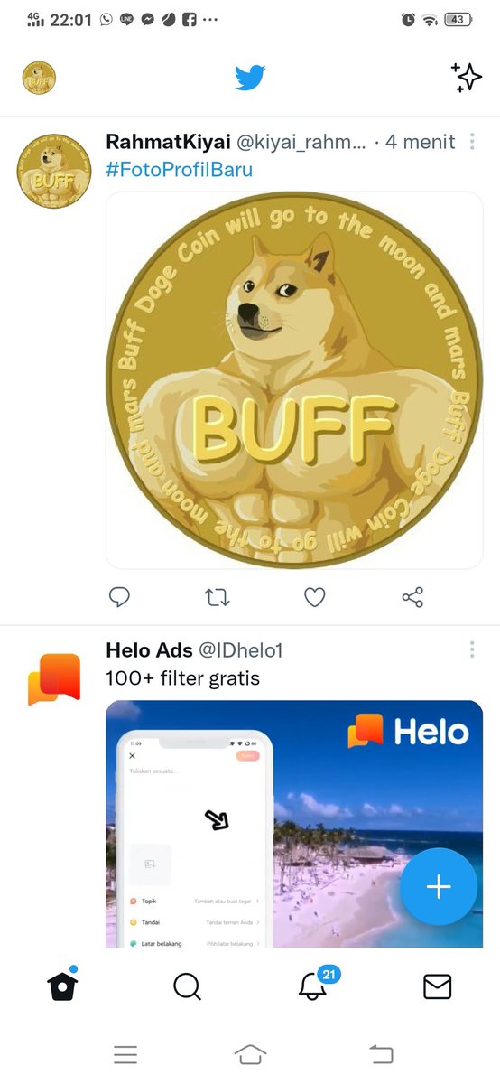 Holderbitcoinin's tweet photo. @buffdogecoin HAY BUFF DOGE. ALREADY CHANGE.. BUFFDOGE TO THE MOON 🚀🚀🚀🚀
 @buffdogecoin
#BUFFDOGECOIN
#buffdogearmy 
#buffdogecoinarmy 
#ToTheMoon
#BUFFDOGEINDONESIA 

🇮🇩🇮🇩🇮🇩🇮🇩 https://t.co/OVQdUv8WfS