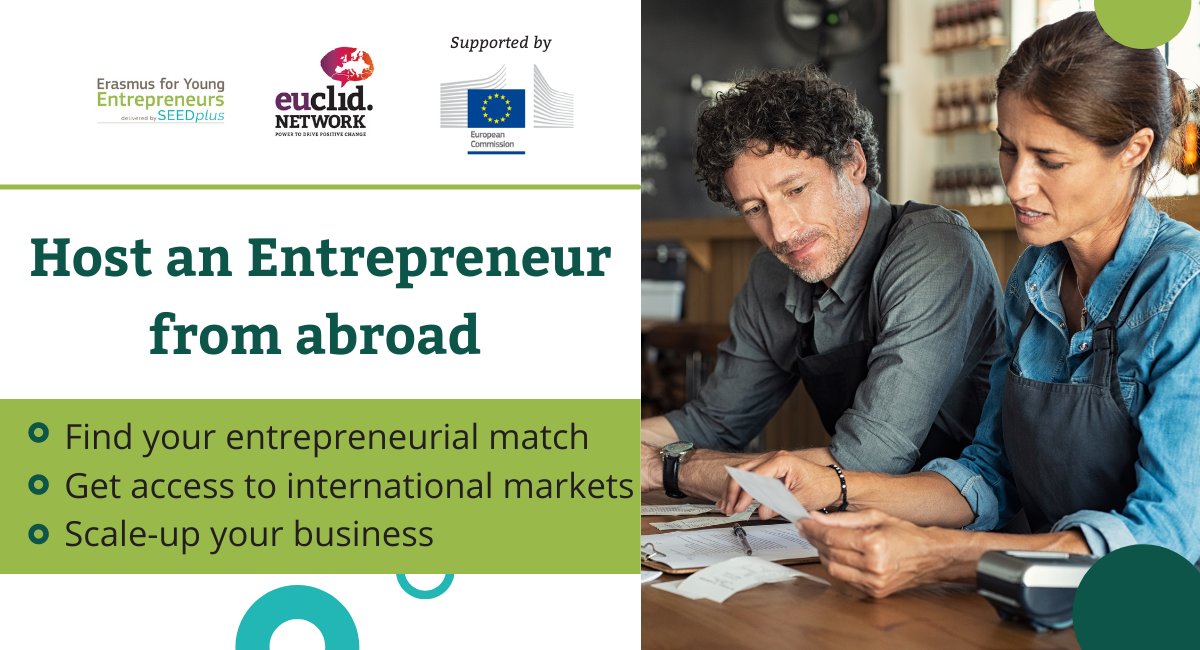 Do want to Gain access to international markets❓ Get a fresh perspective and access fully funded international talent❓ Participate in the #ErasmusEntrepreneurs program and get ready to strengthen international ties for your business ✨ 🔴Find out more👉bit.ly/EYE-SEEDplus