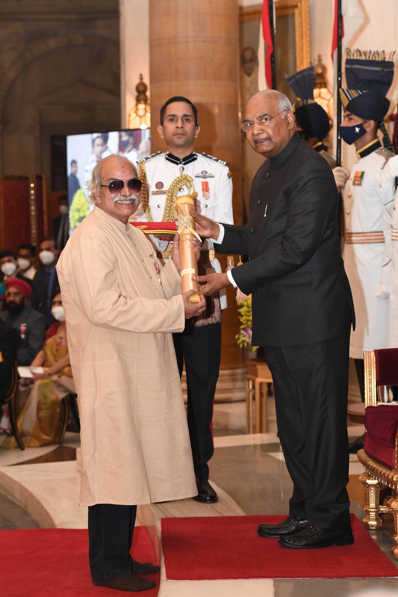President Kovind presents Padma Shri to  Dr Harish Chandra Verma for Science and Engineering. He is a physics educator and researcher, who is famous for his two-volume book 'Concepts of Physics' which has revolutionised Physics education at school level.