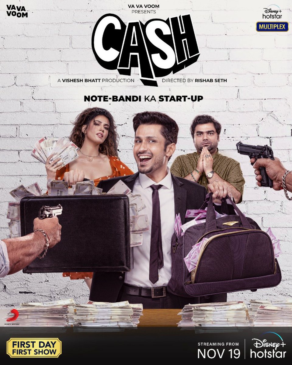 From 1000 to Zero to Hero. #Demonetisation #Notebandi ka start-up. Watch #CashTrailer #CashFilm

@VisheshB7 @amolparashar @GulshanGroverGG @swanandkirkire @ThisIsVaVaVoom

#CashFilmOnHotstar streaming from November 19 only on @DisneyPlusHS  @sonymusicindia

#Trailer #Bollywood