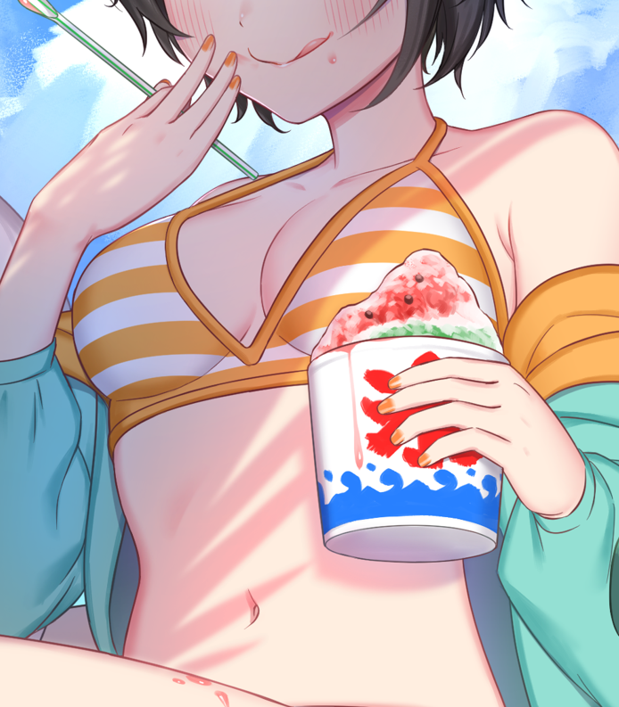 猫又おかゆ 「#いいおっぱいの日 」|ぱんじゃむのなめ ＠ホロクル G-05のイラスト