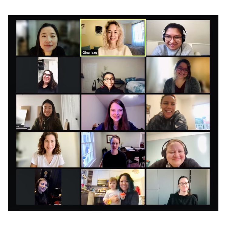 GinaIzzo's tweet photo. Tremendous gratitude to Shama Rahman, Director of Brand Strategy @nymag, for speaking w @letsbespoken fellows for this month’s group workshop on writing artist statements. Such a valuable session on how we can talk about our important work as artists #letsbespoken https://t.co/V3z2SctZxb