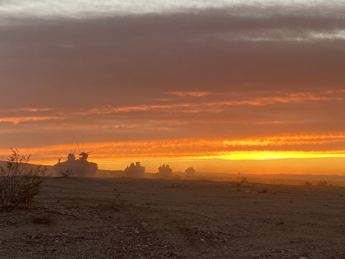 As the sun rises on <a href="/Cobra_NTC/">Cobra Team at NTC</a>, the CAV transitions from its TAA and initiates movement to conduct an Area Reconnaissance. #JoinCobra #BestInTheDesert <a href="/Cobra11_NTC/">Cobra11_NTC</a> <a href="/NTC_UPDATE/">Fort Irwin NTC</a> <a href="/Cobra13_NTC/">Cobra13</a> <a href="/Cobra12_NTC/">@Cobra12_NTC</a> @Cobra14Tanks <a href="/Cobra07NTC/">Cobra07NTC</a> @9erCobra @Cobra28_NTC