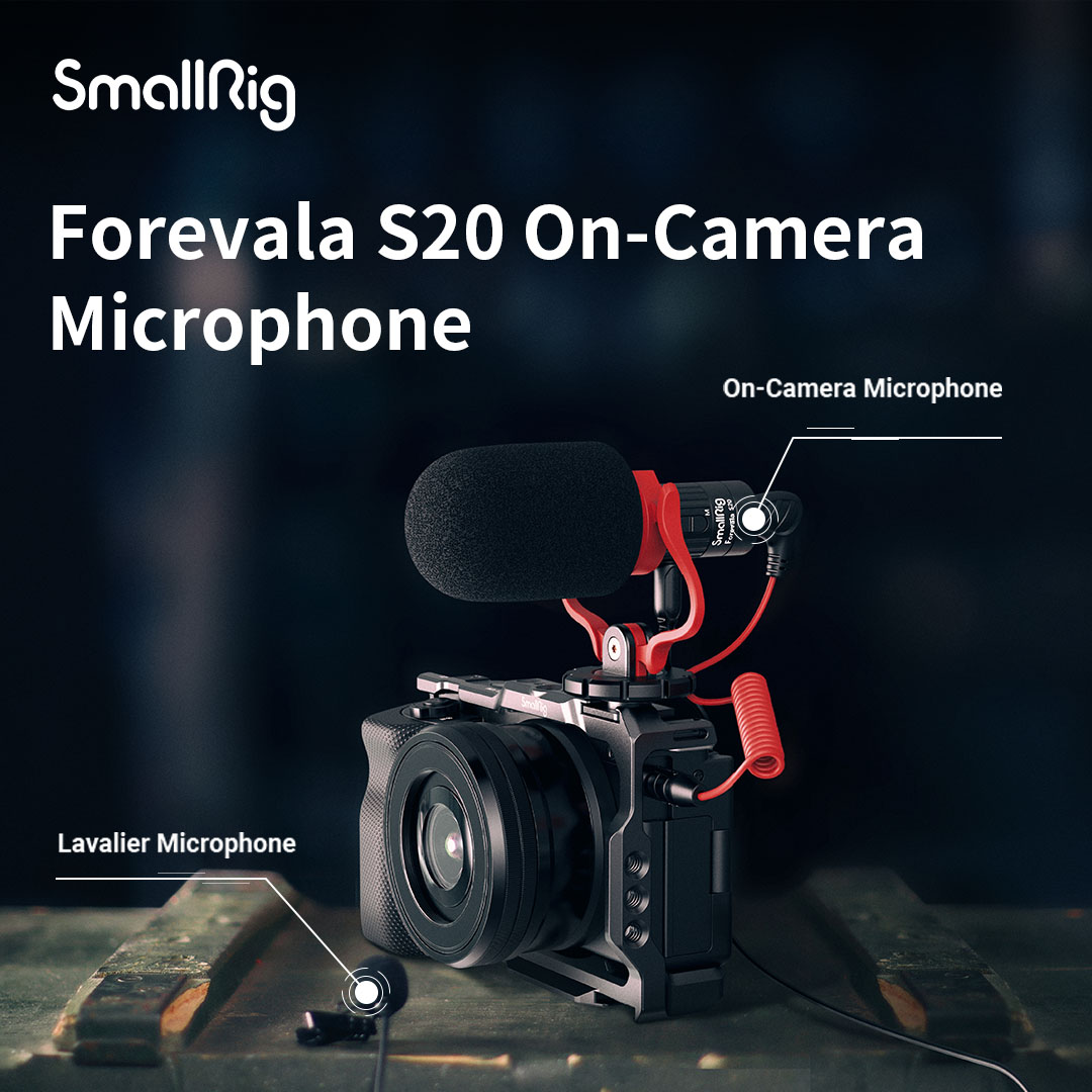 SmallRigGlobal's tweet image. Introducing #SmallRig Forevala Microphone S20 3468 （On-Camera Microphone+Lavalier Microphone）

🆕Featuring cardioid electret microphones with Four Mode Options, Easy to achieve stereo effects with dual-track Recording in Different Scenes.

#filmmakers #mircophone