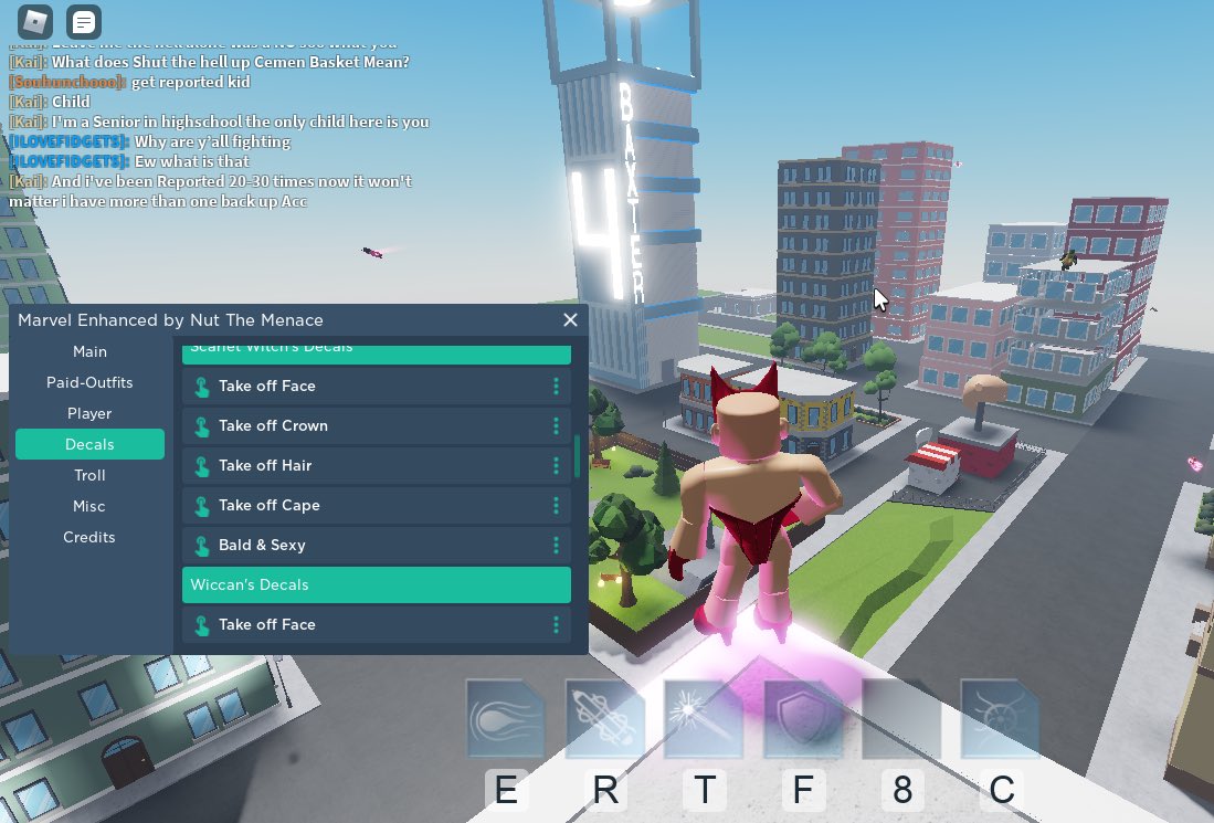 DatExploiter's tweet image. “I’ll be waiting on you in some lingerie” or what ever Cardi B said 😭.  

#CardiB #WildSide #scarletwitch #marvel #roblox #robloxexploit #robloxexploiting