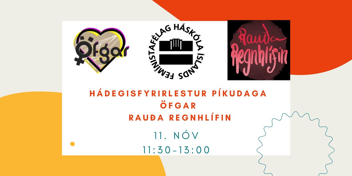 Meðlimir frá <a href="/ofgarofgar/">Öfgar</a> og <a href="/RRegnhlifin/">Rauða Regnhlífin</a> koma og verða með hádegisfyrirlestur á Píkudögum á fimmtudaginn á Litla-Torgi!
facebook.com/events/2507124…