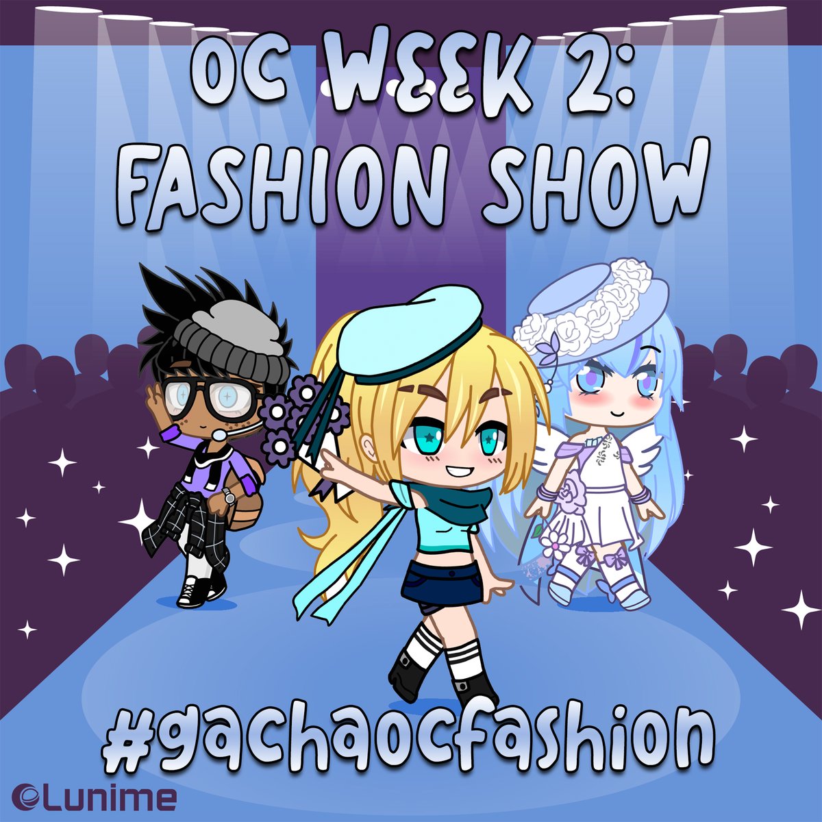 LunimeGames's tweet photo. WEEK TWO OF OC MONTH IS HERE! Get your fashionistas ready to go! Grab your OC and put on their most fashion-show-worthy fit and post it to Instagram using the #GachaOCFashion hashtag, and we will be sharing our favorites all week! Stay tuned for next week's theme! Work it! 🕺🏻💃🏽 https://t.co/ukoegFkaOR