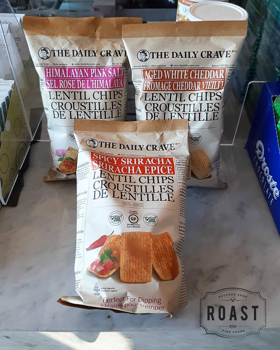 RoastButcher's tweet photo. Extra! Extra! We’ve got some cool new lentil chips in stock: The Daily Crave 📰
#shoplocaltoronto #roastbutchershop #gourmetfoods #stclairwest #hillcrestvillage #foresthilltoronto #wychwood #regalheights #corsoitalia #torontofoodmarket https://t.co/OdowztD9nT