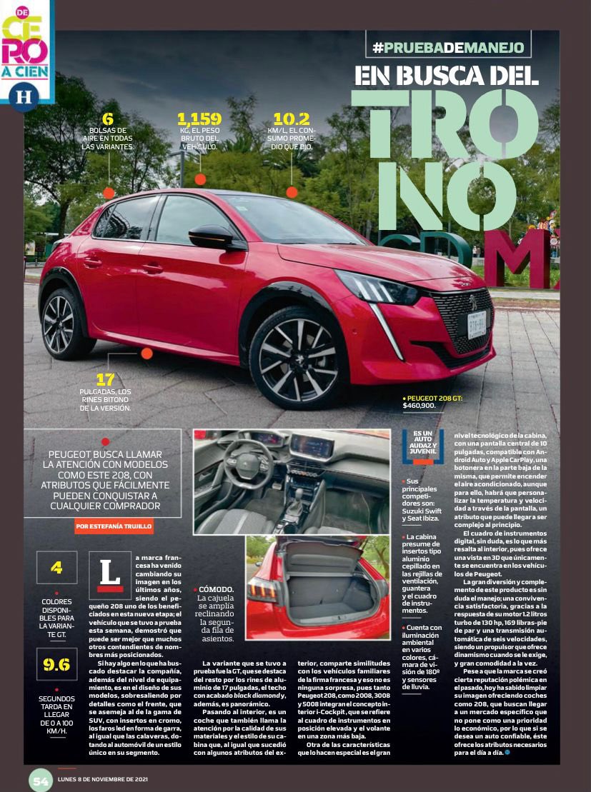 #LosExpertosOpinan en el periódico <a href="/heraldodemexico/">El Heraldo de México</a> sobre el <a href="/PeugeotMex/">Peugeot México</a> 208 <a href="/Sopitadelima/">Estef Trujillo</a>