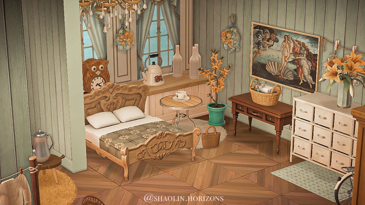 Emly 🌻 on Twitter "Fancy bedroom complete with its own bath 🤍 acnh 