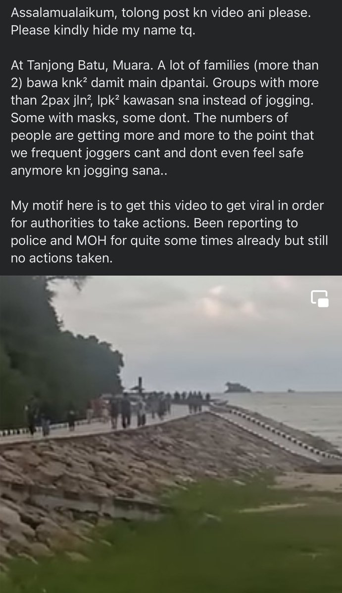 ronckk's tweet photo. MOH haven’t announced any relaxation of restrictions yet la. #TeranahDiRumah is still in effect. Last thing we want is to have a spike in new cases and things to be extended again. https://t.co/JmL4vO6pwl
