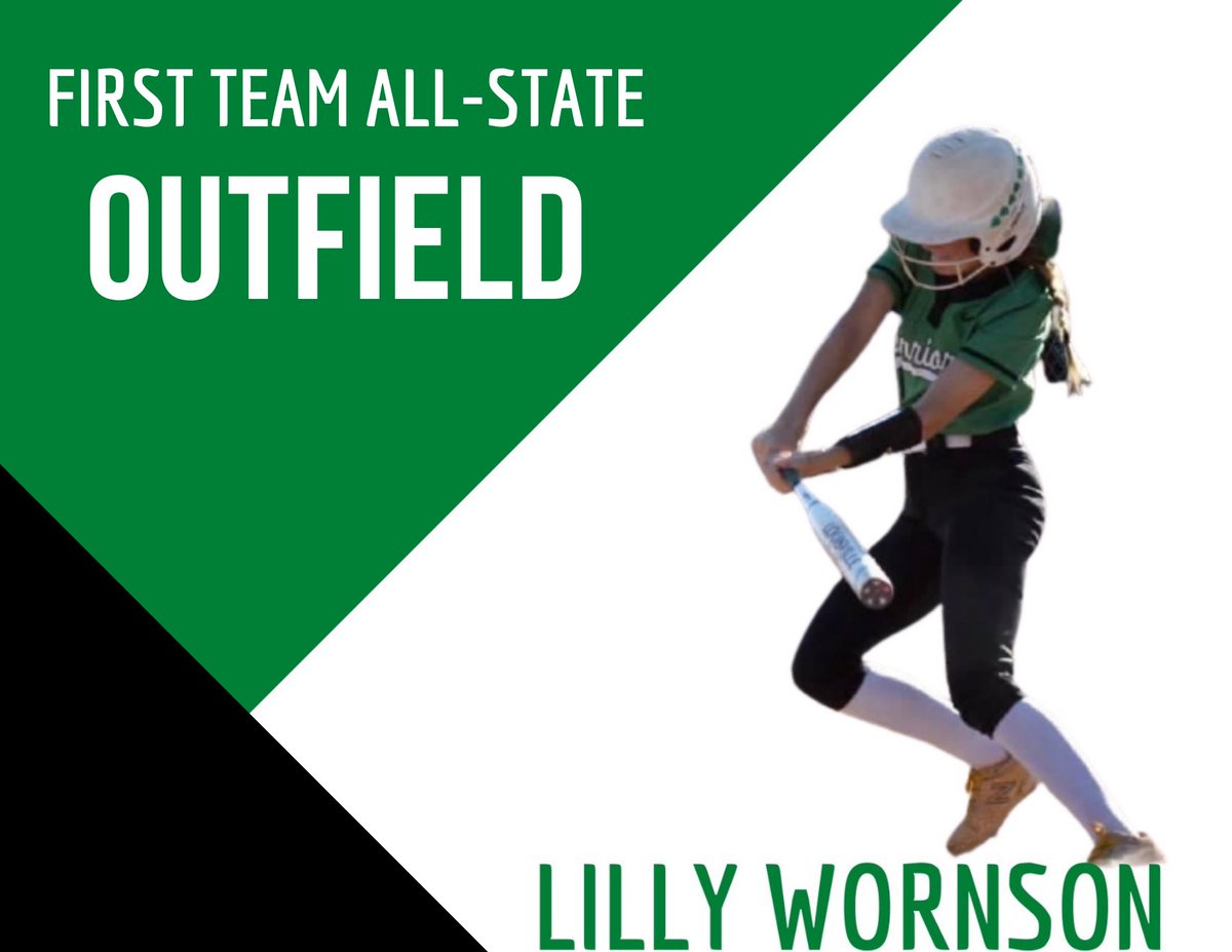 💚First Team All-State🤍
Outfield - Lilly Wornson

Congratulations Lilly! 🥎