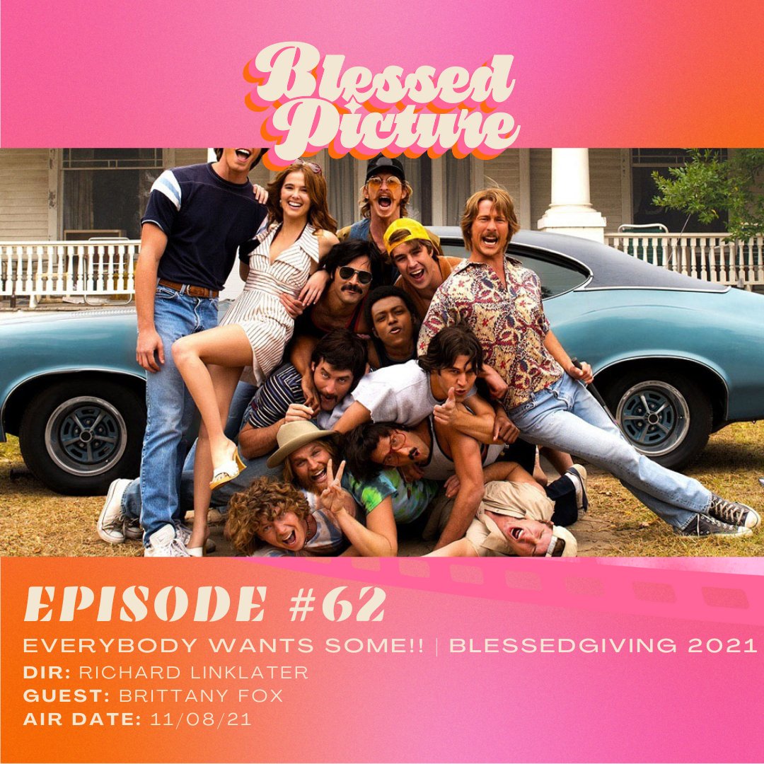 BlessedPic's tweet photo. A movie about guys being dudes? What's better than that! We're continuing BlessedGiving with @brittany_fox2's pick EVERYBODY WANTS SOME!!

Apple: https://t.co/DhiHx9N7C8

Spotify: https://t.co/HYOCglf4g7

Stitcher: https://t.co/df3EueQ51u https://t.co/KbYYxsJOmx