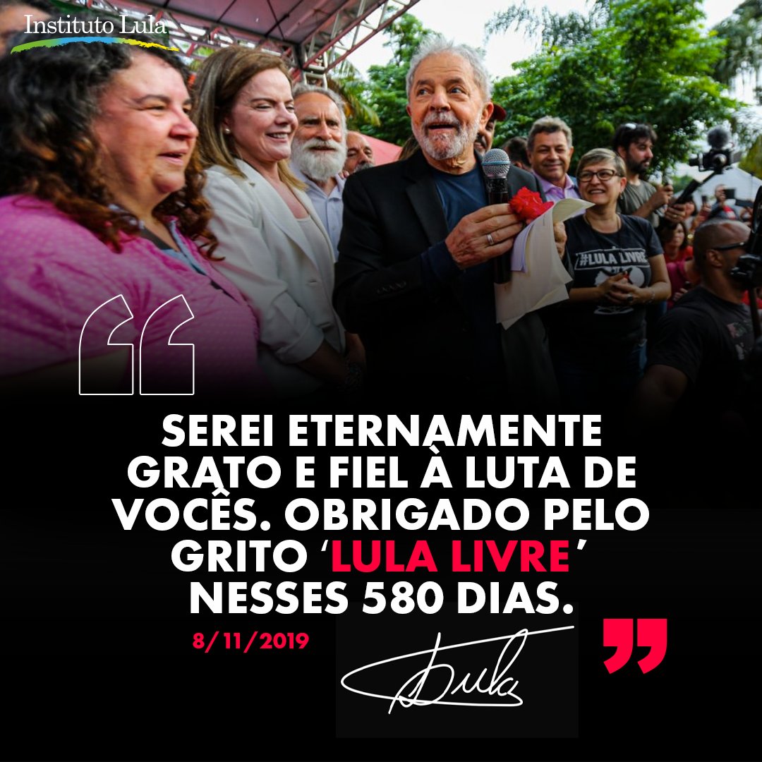 inst_lula's tweet photo. Já em 2021, o ex-juiz Sergio Moro foi considerado suspeito pelo Supremo Tribunal Federal. Além disso, Lula obteve 21 vitórias judiciais consecutivas, o que atesta que o ex-presidente é inocente! #AVerdadeVenceu https://t.co/Xw7v5BoRrU