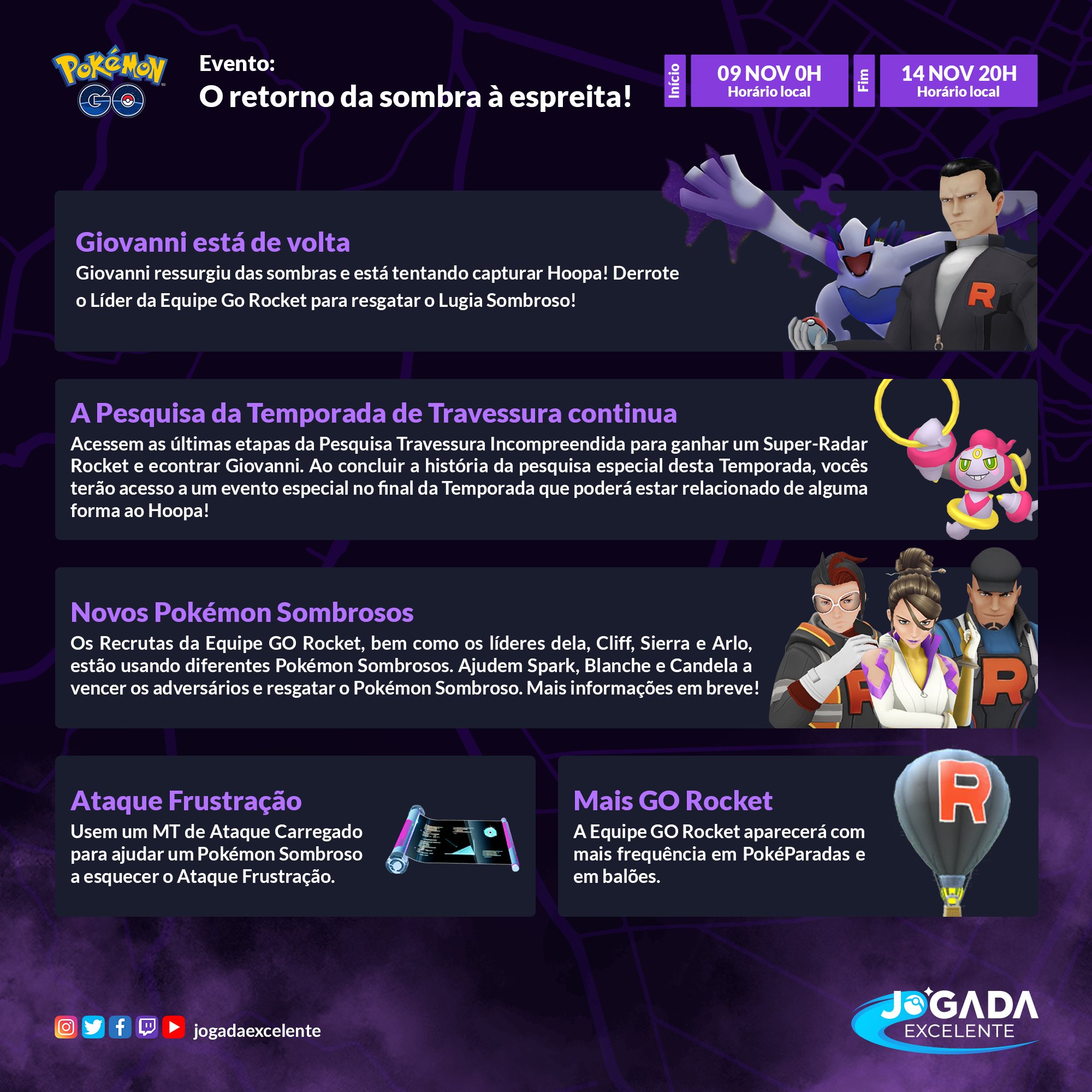 Jogada Excelente on X: Pokémon GO: Chefes de Reide disponíveis atualmente.  Throh e Sawk Sombrosos só aparecem em suas respectivas regiões. Confira  sempre atualizado em:   / X