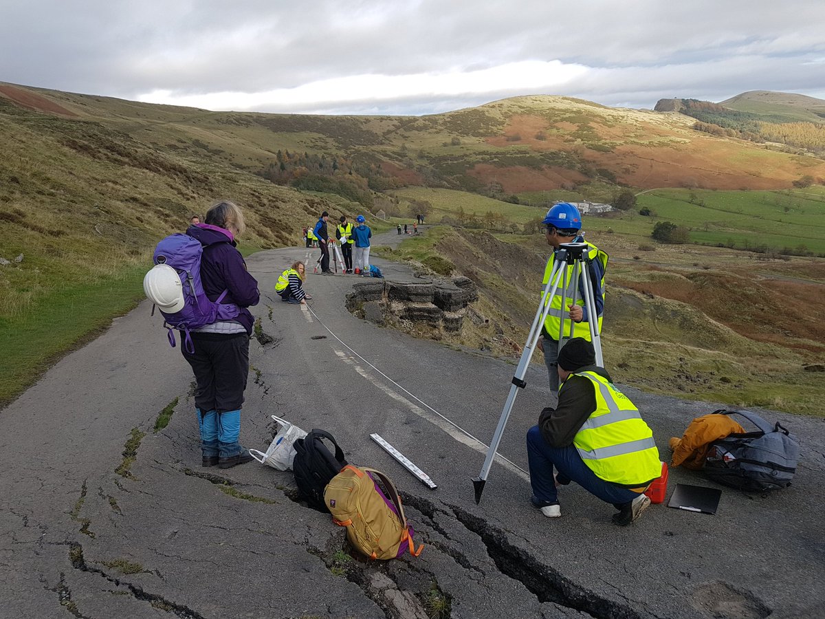 Surveying a landslide