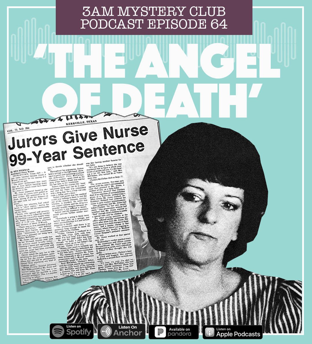 HousePhonePod's tweet photo. t's #MurderyMonday and Branden tells us the story of Genene Jones. Parallels are often made of Jones and infamous fictional nurse #AnnieWilkes from Stephen King's, #Misery.
Episode Links: https://t.co/3OxFP3mDfe https://t.co/TAsFpHJsg8