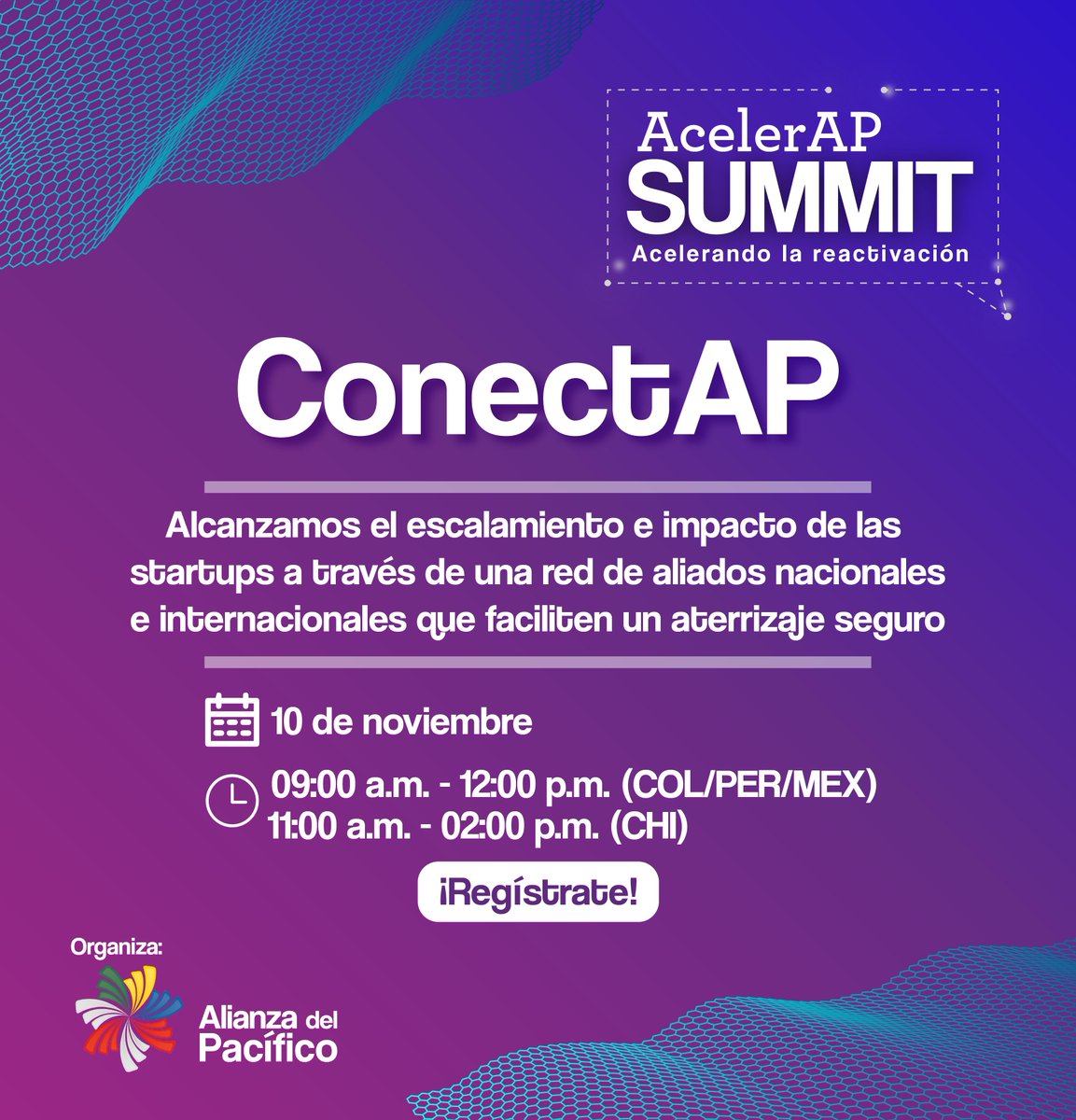 InnpulsaCol's tweet photo. ¡Sé parte del mayor evento de la @A_delPacifico 👉 #AcelerAPSummit! Conéctate este 📅 9 y 10 de nov. en un espacio enfocado en inspirar, visibilizar y conectar a los diferentes actores del ecosistema de #emprendimiento e #innovación👏.
Regístrate YA: https://t.co/841edUM1d4
👀👇 https://t.co/anSjGOVwAv