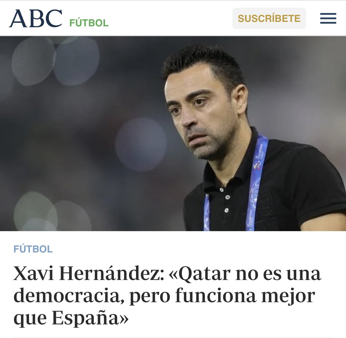 victorg91's tweet photo. Muchos celebran el regreso de Xavi al Barça. Yo no puedo olvidarme de sus declaraciones sobre Qatar

Elogiar un país con penas de latigazos y de muerte, discriminación de las mujeres, persecución del colectivo LGTBI, semiesclavitud laboral… demostró poco interés por los DDHH https://t.co/NcPfVSnCgk