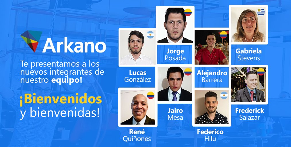 arkanosoftware's tweet photo. Y como siempre, comenzamos el mes saludando a las personas de nuestro equipo que se unieron durante octubre 2021. Esperamos que tengan una excelente experiencia con nosotros y que puedan desplegar todo su talento en #Arkano.
#ArkanoCrece #ArkanoMulticultural #ArkanoLatam https://t.co/DUCeZE5bBN