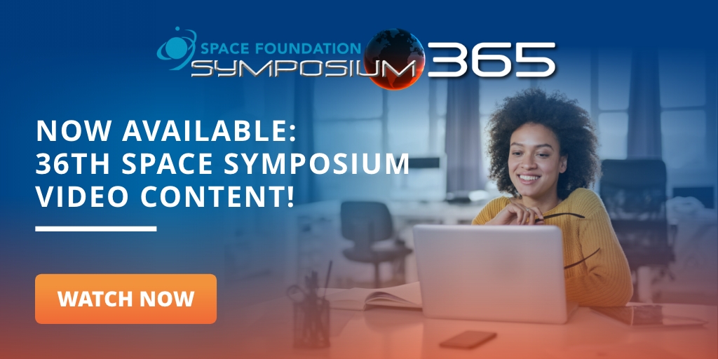 symposium365's tweet photo. You can now watch video content from the 36th Annual Space Symposium on the Symposium 365 Digital Platform! 
Catch up on all the action ➡️   https://t.co/3sLWtyYFbI  #36Space #Symposium365 #36SpaceContent #SpaceFoundation https://t.co/CK5iOPKDOt