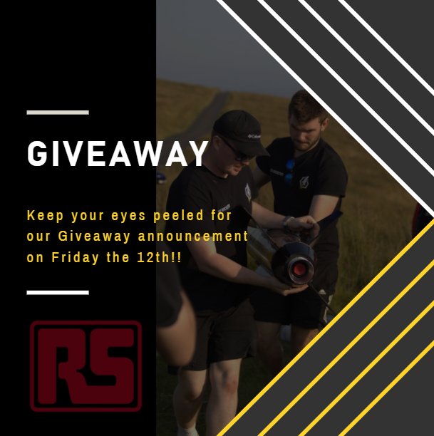 GU_Rocketry's tweet photo. Giveaway alert! Keep your eyes on our social media on Friday the 12th of November, where we’ll be giving away a goodie bag supplied by #RSComponentsGrassRoots
We’ll also be releasing an article on the application of the principles from the Sutton Program to a real-life launch! 🚀 https://t.co/t0a3MBGZUE