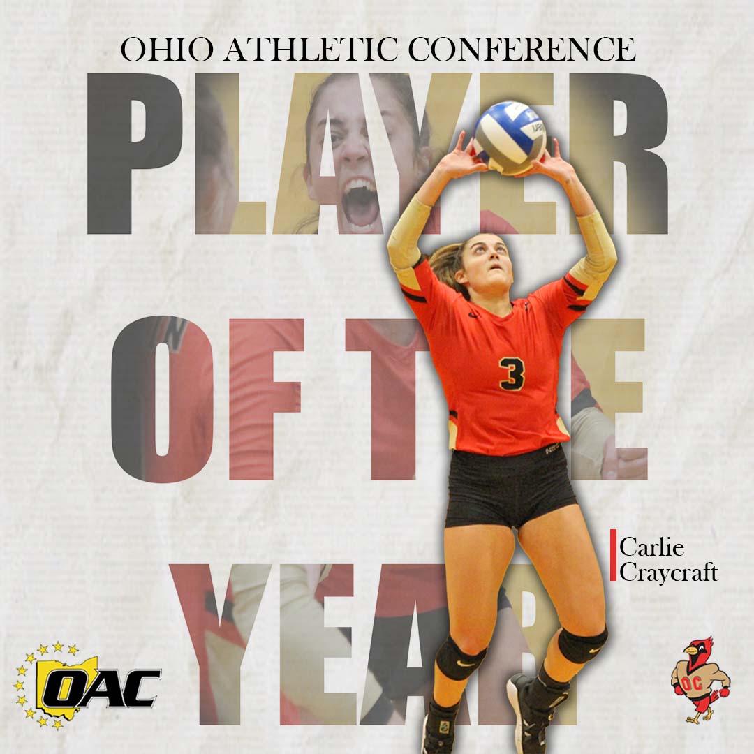 VB: Junior Carlie Craycraft has been named OAC Player of the Year, becoming the first setter in 15 years to claim the award outright! She directed an offense that ranked Top-10 nationally, sits second herself in assists, and is among the league-leaders in serving. #Congrats 🏐👏