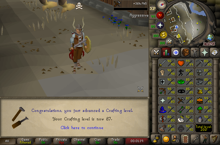 TeaArra's tweet photo. Well, after about 1100KC I finally got my second zenyte shard!😁But that meant going back to crafting😭Only needed one level so I tried everything to save me from this boring skill. Glass, flax, gems, d'hide, you name it, I tried it. Still took a week as I was getting 30k xp/hr🙃 https://t.co/8Lc36TS2b8