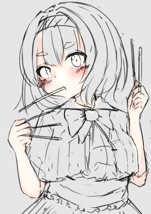 ポッキーアリスさんwip
肌のノリがいいかも! 