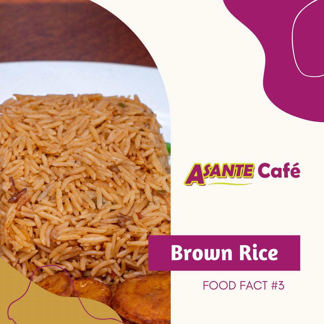 asantecafe256's tweet photo. Brown rice is a rich source of dietary fiber, which can reduce your risk of death from heart disease. Brown rice also contains high levels of magnesium, which can help make you less vulnerable to heart disease and stroke. It also contains more dietary fiber than white rice. https://t.co/YY7vGHi079