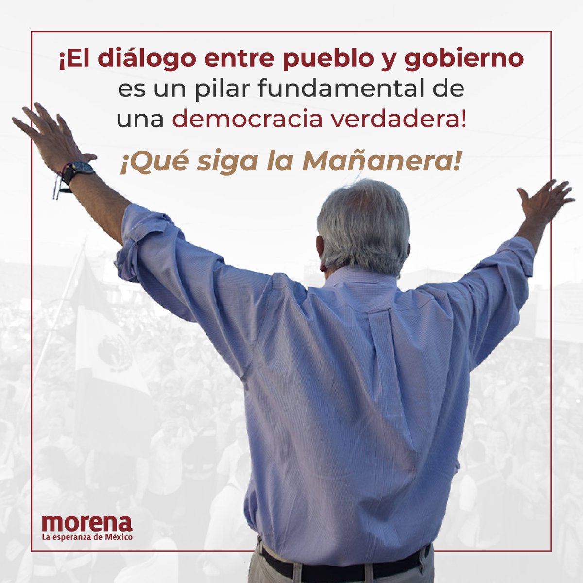 PartidoMorenaMx's tweet photo. Nuevamente, el @INEMexico busca la censura de la conferencias matutinas del presidente, justo en el marco de la Consulta Popular de 2022. ¡Nuestro movimiento está listo para triunfar una vez más en la defensa de este derecho ciudadano! https://t.co/ch6aeZYkTl
