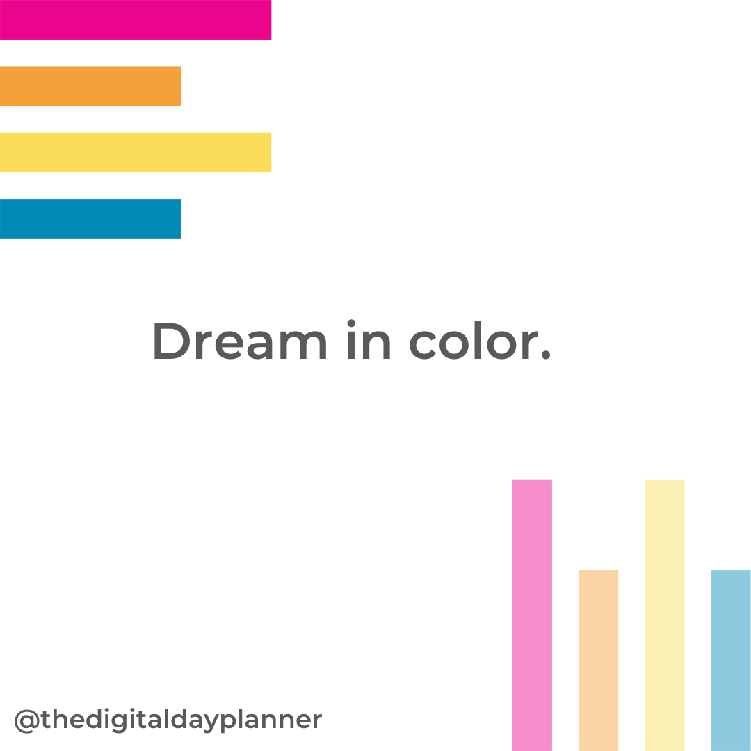 GoodDigitalDays's tweet image. Hey Creatives! 👋🏼

You are here because on some level you are a creative, an innovator, and a dreamer…and it’s kind of an exciting thing, right? Today we say to you, if you are going to dream, dream in beautiful and vibrant color!

#thedigitaldayplanner #motivation