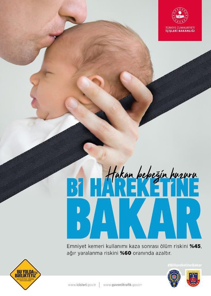 BeyAhlat's tweet photo. Emniyet kemeri kullanımı
✅Kaza sonrası ölüm riskini %45, 
✅Ağır yaralanma riskini %60 oranında azaltıyor.
Emniyet kemeri sizi hayata ve sevdiklerinize bağlar. 
#birhareketinebakarhayat https://t.co/w2ujZ9W3BE