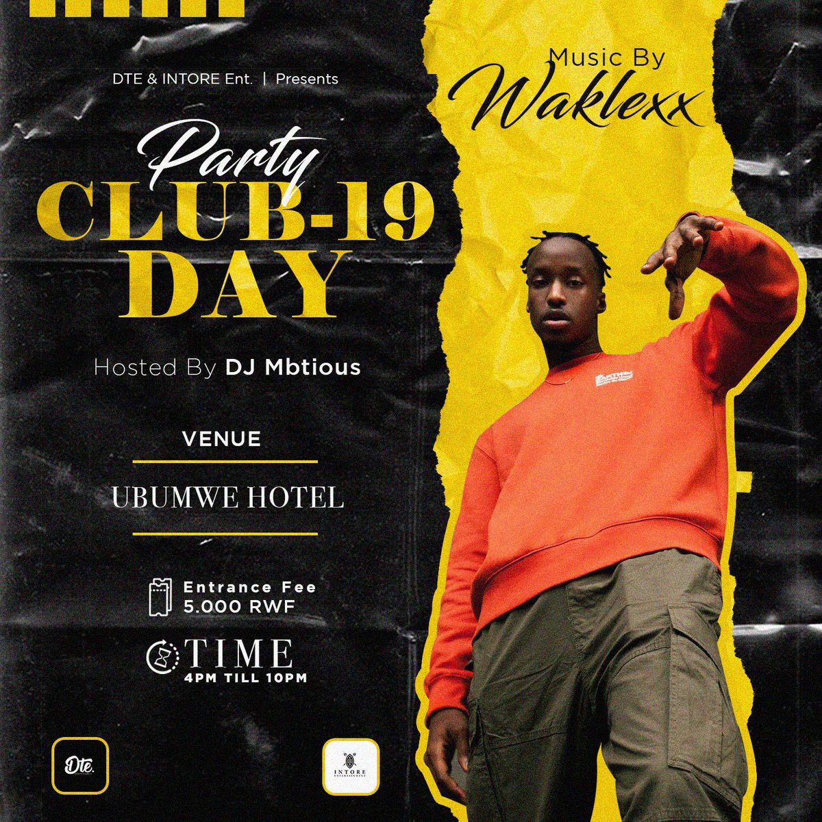 BruceIntore's tweet photo. A quick warm up on Thursday #Club19 if you enjoyed it during confinement @waklexx is here to give you a show alongside @djtyga250 and your fav @djmbtious #Dte #Intoreent https://t.co/8YspHWRuoR