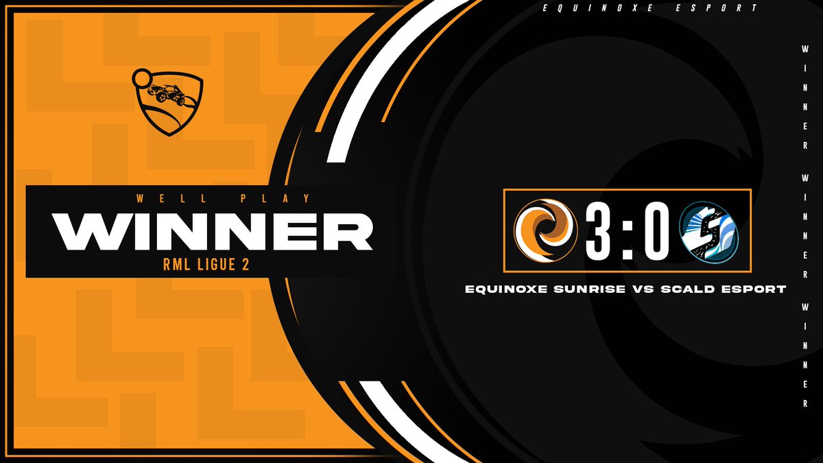 EquinoxeEsport's tweet photo. 📢 #RocketLeague #RML #Ligue2
Nouvelle victoire de notre roster #Sunrise contre @scald_esports !
1er ex-æquo, notre équipe a assuré au minimum une seconde place pour cette phase de poule.
#EquinoxeEsport #Esport #RMLigue2 @rml_officiel https://t.co/z1Lf5POD6m